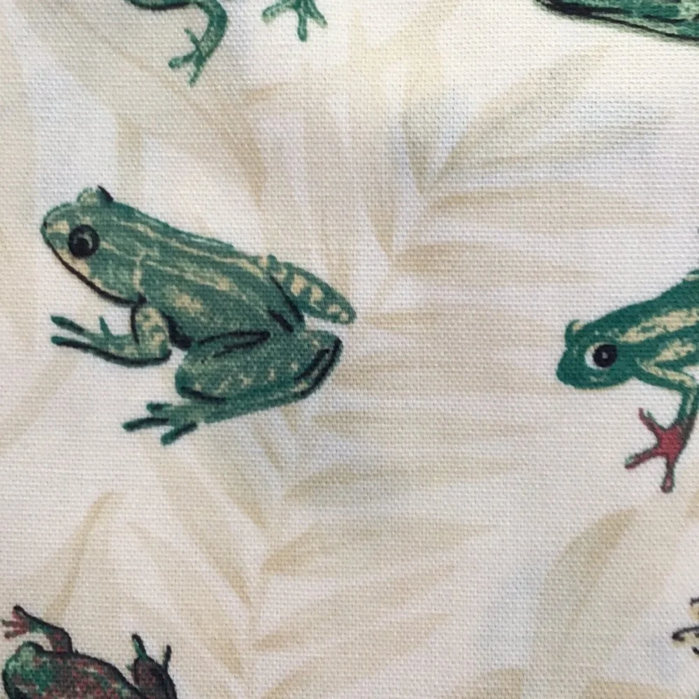Green Frogs‎ & Ferns Butter Yellow Window Valance 51”x17”
